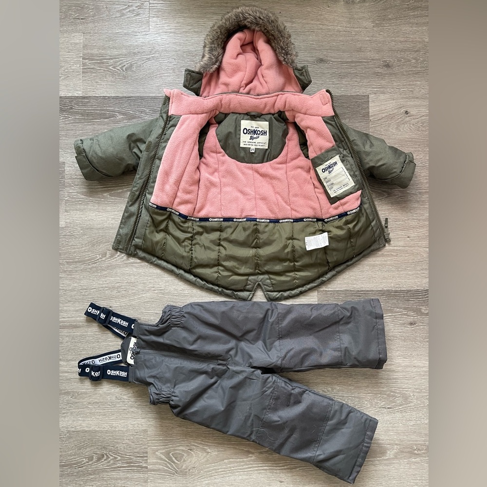OshKosh B'gosh Green and Pink Winter Set